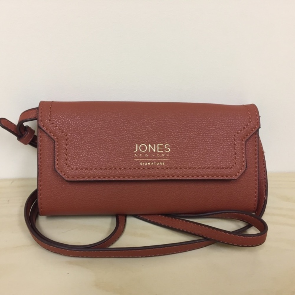 Jones New York Purse Crossbody Clutch Brown